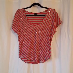 Xs pink and gray top